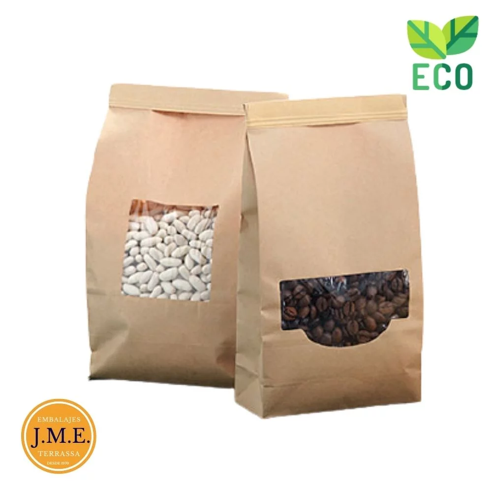 Bolsas kraft con ventana