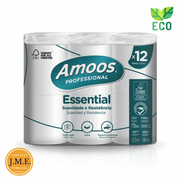 Papel higiénico doméstico al por mayor Amoos Essential