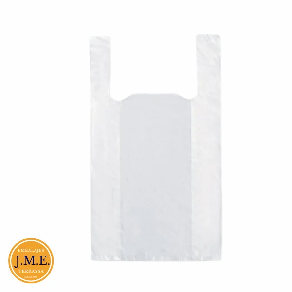 Bolsas de camiseta blanca de galga fina