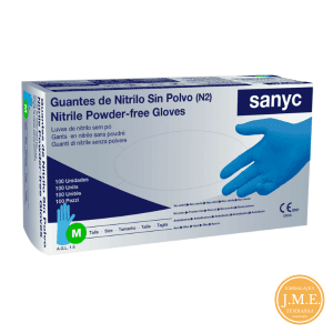 Guantes de nitrilo azules por mayor